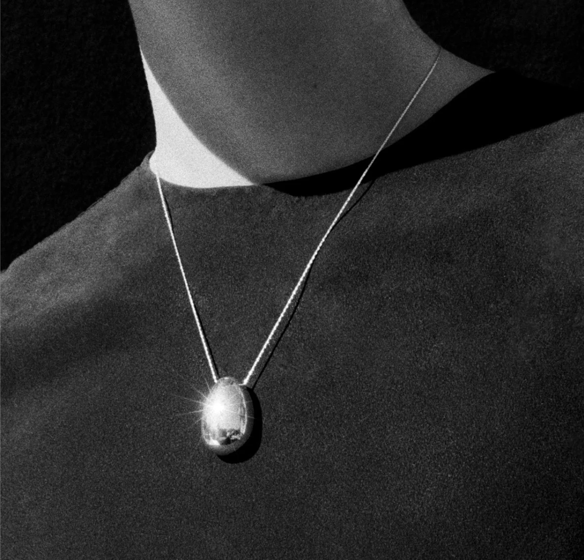 Everyday egg pendant necklace by Sophie Buhai